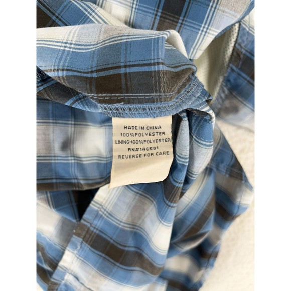 Drake Clothing Company Button Down Shirt Men's Size Large Blue Plaid‎ Pockets - Picture 9 of 10